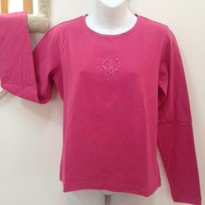 IZOD Stretch TOP, Size M, 95% Cotton, 5% Spandex, color: Pink